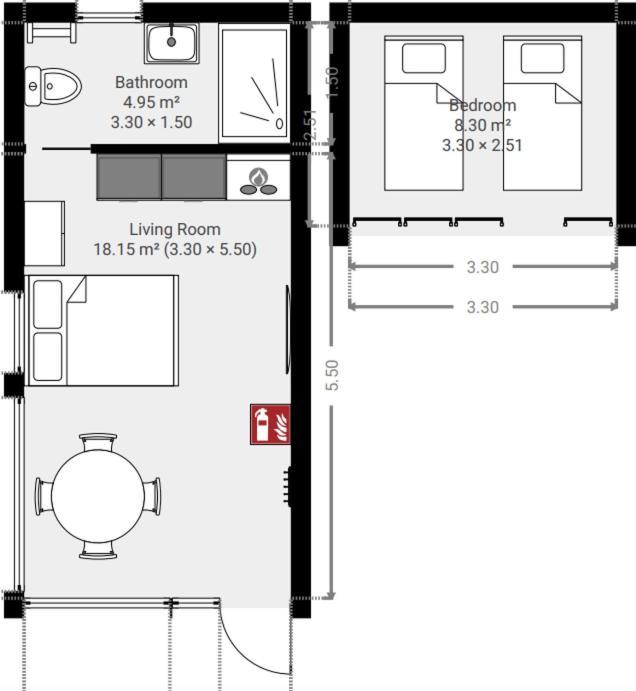 ドックムTiny House - Optioneel Met Hottubアパートメント エクステリア 写真